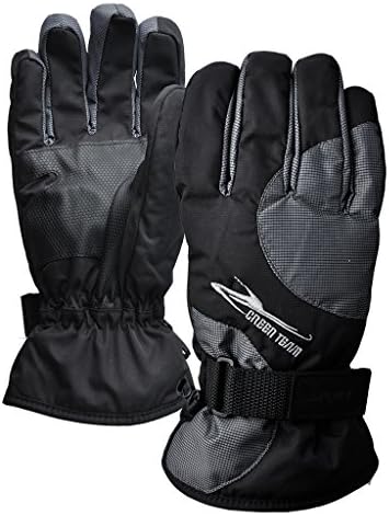 Cold Weather Gloves,Lifemall Unisex Waterproof Gloves Warm Gloves for Skiing Motorcycle in Winter, Nylon and Hollow Cotton (M, Gray+Black)