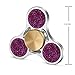 TOOBOM Metal Fidget Spinner 3 Mins, Crystal Purple Fidget Spinner Toy Stress Reducer Hand Spinner for Kids Children Adult, Fast Quiet Quality Bearing