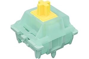 GUYEKS Gateron Jade Yellow Pro Open V3 Linear Keyboard Switch,5-Pin 55gf Pre-lubed Gaming Keyboard Switch Compatible with MX Mechanical Keyboard(36PCS,Jade Yellow Pro)