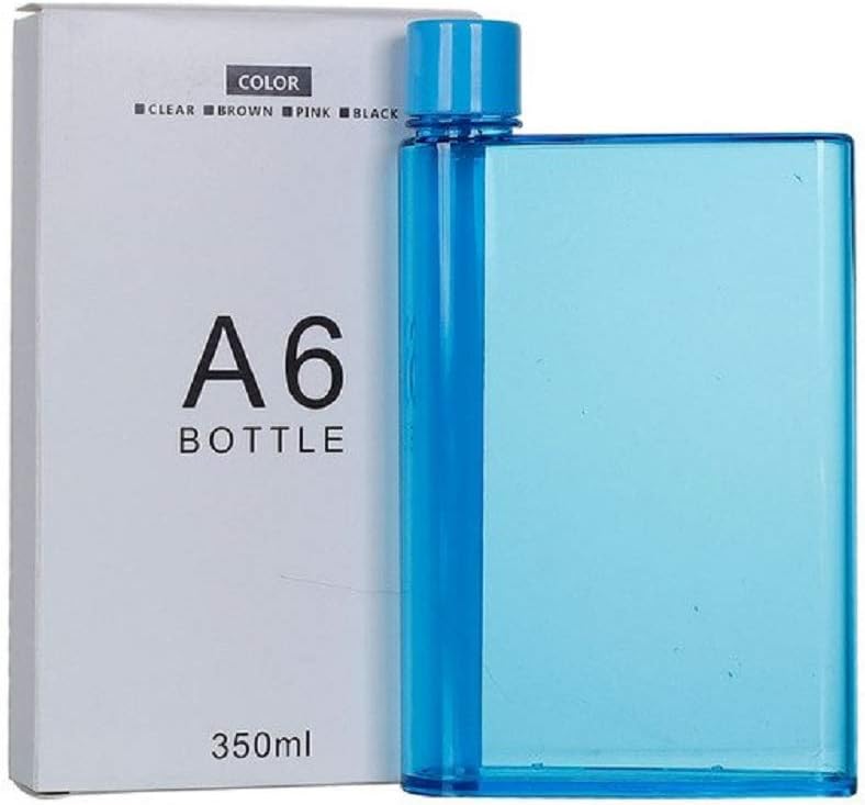 Ducomi A6 Bottle - Hip Transparent from the Ultra-Flat to Content Visible and Innovative Design - 350 ml