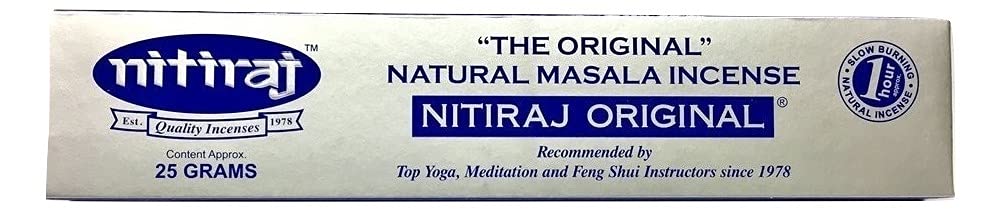 Nitiraj Original Quality Masala Incense Sticks (Silver & Blue Pack) 25g Single Pack