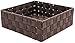 Sorbus Storage Box Woven Basket Bin Container Tote Cube Organizer Set Stackable Storage Basket Woven Strap Shelf Organizer (Woven Basket Set - 4 Piece, Chocolate)