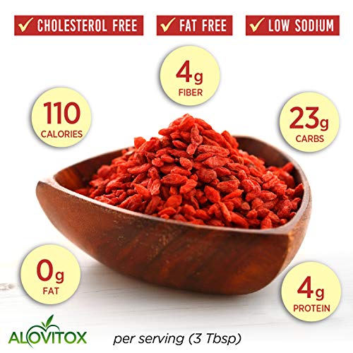 Alovitox Organic Goji Berries | Raw, Vegan, Gluten Free Super Snack | High in Plant Based Protein, Dietary Fiber… - Image 6