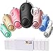 TOODOO 7 Pieces Safesound Personal Alarm, 130 db Emergency Safety Key Chain, Self-Defense Security Safe Sound Alarm with Mini LED Flashlight for Kids, Women, Night Workers