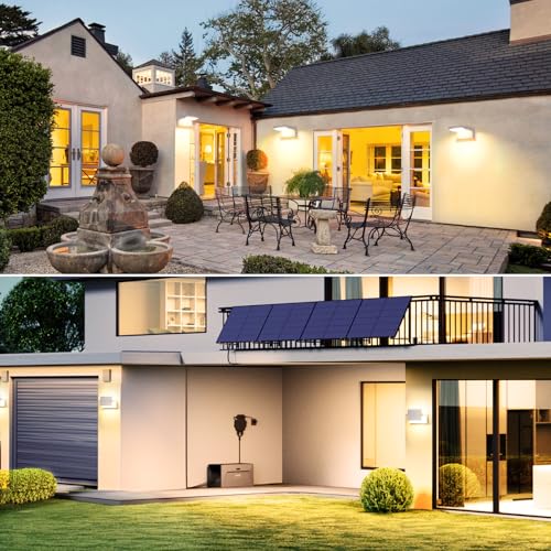 GXXG 3 Pieces 40W LED Wall Light Outdoor Indoor IP65, Adjustable Wall Lights Modern Aluminium Wall Lamps for Gardens, Anthracite, 4000LM, Warm White 3000K, IP65 Waterproof