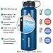 SENDESTAR 40 oz Double Wall Vacuum Insulated Leak Proof Stainless Steel Sports Water Bottle—Wide Mouth with Straw Lid & Flex Cap & Spout Lid (Cobalt)