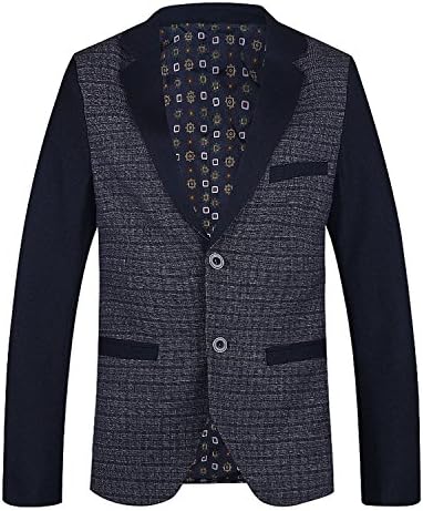 Vazpue Suits 2016 spring new men's fashion solid color basic models of single row of a buckle leisure suit jacket GrayXXL