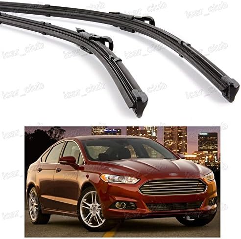 2Pcs Car Front Windshield Wiper Blade Bracketless for Ford Fusion 2013-2016