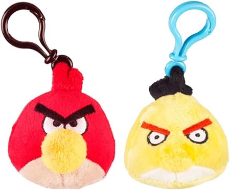 Angry Birds 3 Back Pack Clip - Combo of 2 - Red and Yellow