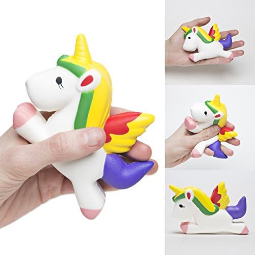 Premium Slow Rising Unicorn Squishies - Kawaii Cute Squishy Toy - Ibloom Scented Animal Squishy For Kids And Adults - Vlampo Squishy For Stress Relief - Medium Size Soft Low Rise Squishy With 3 eBooks