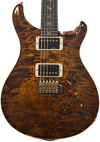 PRS CME Wood Library Custom 24 10 Top Quilt Black Gold w/Pattern Regular Neck