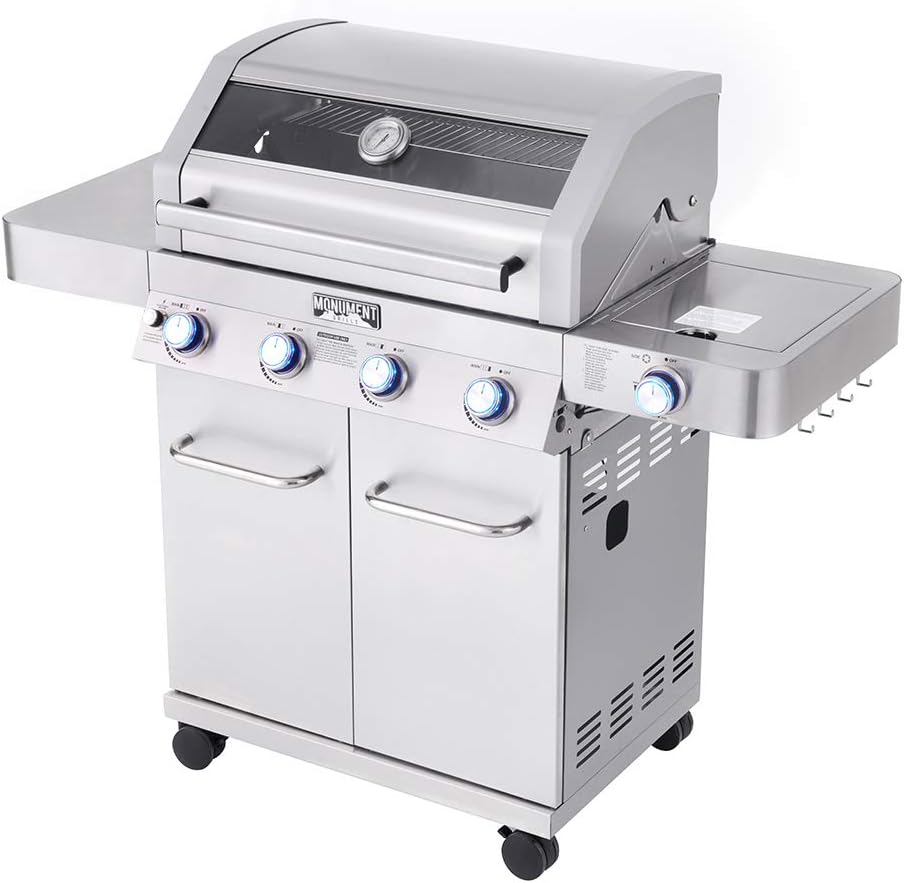 Review Monument Grills 41847NG Stainless Steel 4 Burner Propane Grill