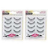 Andrea False Individual Eye Lash Set, Multi pack #21 with Eyelash Applicator, 2 Pack