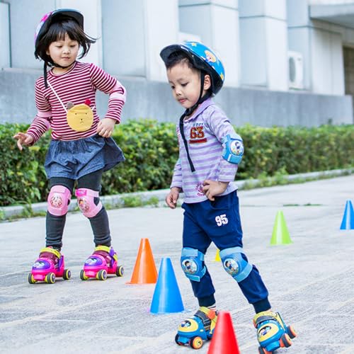 AM ANNA Kids Adjustable Quad Roller Skates for Toddlers Age 2-5,Adjustable Roller Skates for Toddler Beginner Boys & Girls,Roller Skates Shoes for Beginners Toddlers Baby