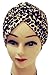 EachWell Women Print Pleated Ruffle Stretch Turban Hat Hair Wrap Cover Up Sun Cap Leopard , 22.83