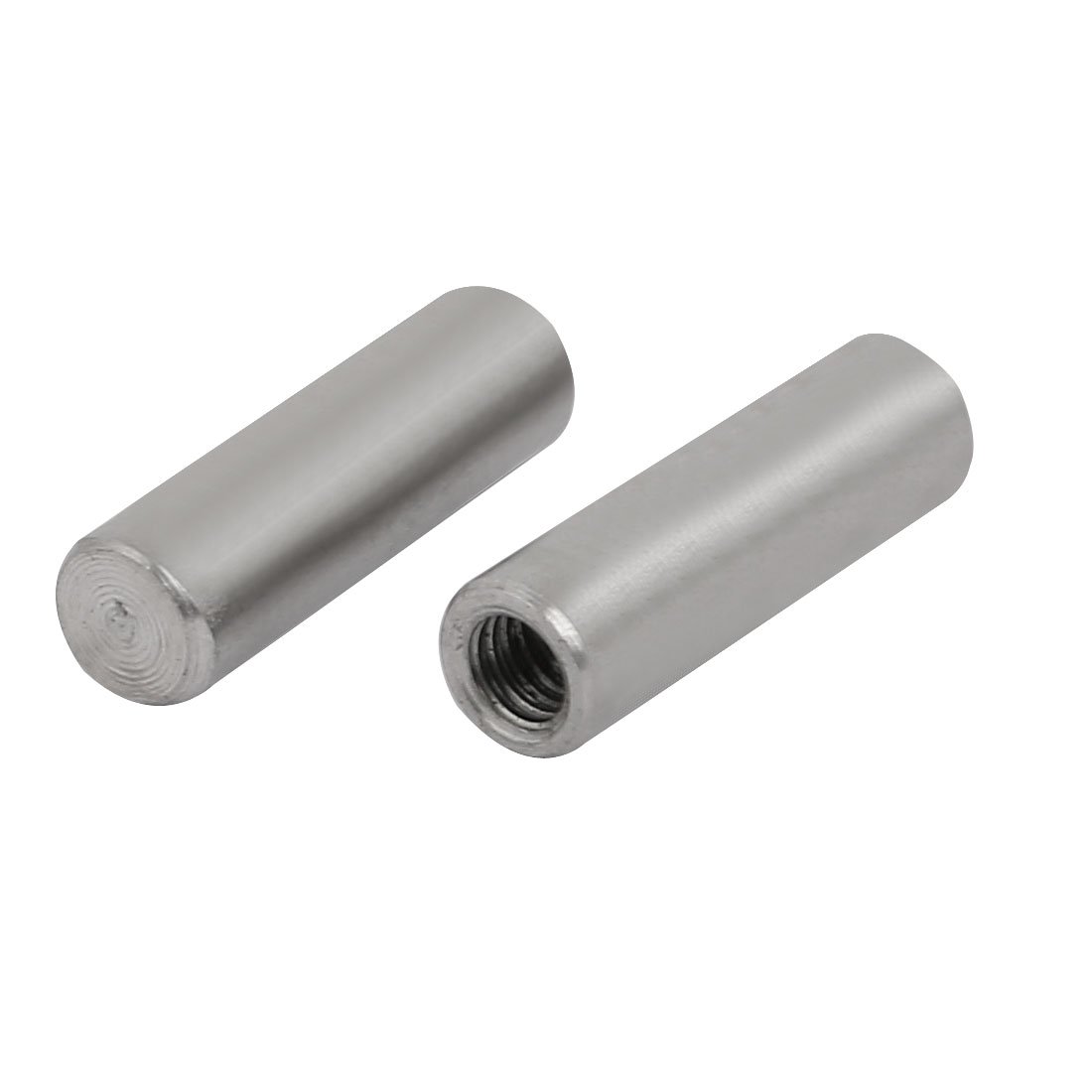 Sourcingmap 304 Stainless Steel M4 Female Thread 6mm x 20mm Cylindrical Dowel Pin 2pcs