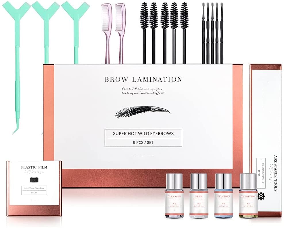 Eyebrow Lamination Kit,Professional Brow Lift Kit,DIY Eye Brow Lift Kit for Natural Trendy Shaping Brow,Thicker Brows, Easy to Use and Long Lasting Results — image 1