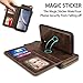 iPhone XR Wallet Case Leather Cases with Kickstand and Card Holder Shockproof Protective Case for iPhone XR 6.1Inch (Deep Brown)