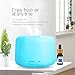 Kumiba 300ml Aromatherapy,Essential Oil Diffuser, Diffuser Portable Ultrasonic Aroma Humidifier with 7 Color Changing LED Lamps, Mist Mode Adjustment and Water-Less Auto Shut-Off Function