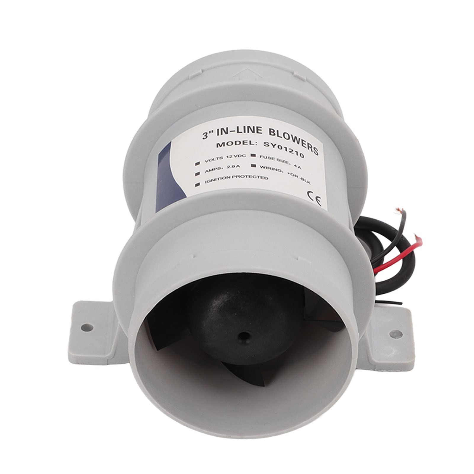Inline Extractor Fan, 3 Inch 12V High Air Flow In Line Air Blower Inline Blower Fan inline duct fan with Air Flow of 145 CFM for RVs, Boats, and Vents