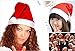 Yansanido 1 Dozen(12pack) 16'' x 12.2'' Adult Santa Hat Traditional Red and White Felt Hats Christmas Santa Hat