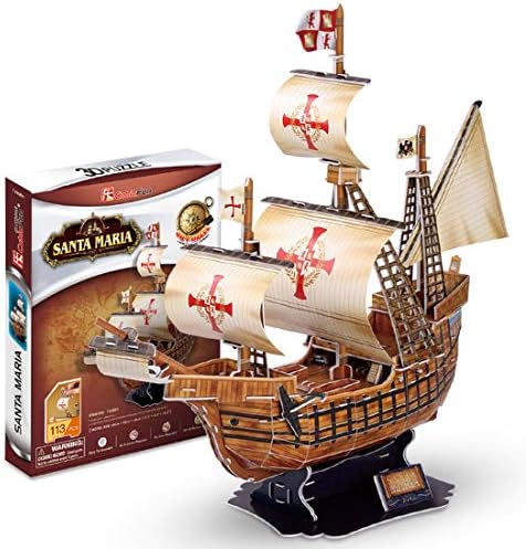 St. Maria's ancient ship styling assembling model suitable for adults and 8 years old building three-dimensional puzzle creative DIY gift,Ancient ship of saint mary-S
