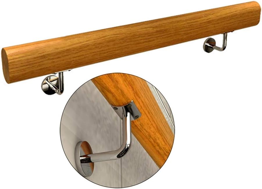 NonSlip Handrails for Outdoor & Indoor Stairs, Wood Stair Hand Rail