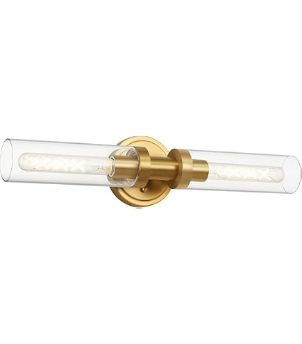 Generation Lighting Keaton 5 In. Large 2-Light Satin Brass Vanity Light...
