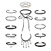12 Pcs Vintage Gothic Lolita Punk Choker Necklace Black Charm Victorian Style Tassel Velvet Lace Retro Choker Jewelry Set for Girl Women