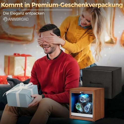 Uhrenbeweger für Automatikuhren 3 Uhrenrotatoren mit LED
