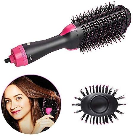 One Step Hair Dryer and Volumizer - Salon Multi-function Hair Dryer & Volumizing Styler Comb,Hot Air Paddle Styling Brush Negative Ion Generator Hair Straightener Curler for All Hair Types