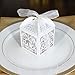 Amytalk 50 Pcs Laser Cut Wedding Favors Candy Boxes Pearl Paper Gifts Box for Marriage Birthday Shower Party Decors (Bird)