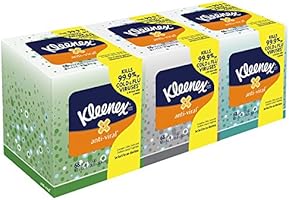 Kleenex Professional Anti-Viral Facial Tissue Cube for Business (21286), White, 3 Boxes / Bundle,(Packaging may vary)