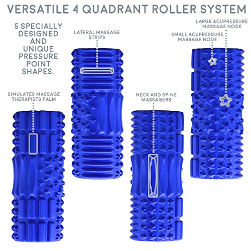 Body Back Companys Body Star Foam Roller - 13 Inch Medium Density Deep Tissue Massager & Muscle Roller with Workout & Exercise Poster for Trigger Point Therapy, Myofascial Release, Recovery & Training