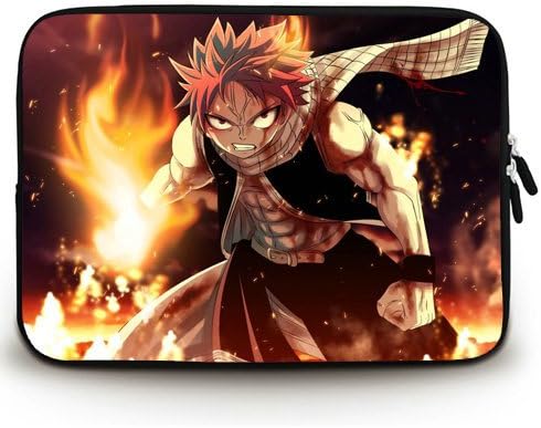 Anime Laptop Sleeve with Fairy Tail (2) Patterns Waterproof Canvas Fabric 17 17.3 Inch Laptop Bag Case Cover(Twin Sides)