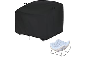 Iptienda Outdoor Papasan Rocking Chair Cover, 41inch Waterproof Patio Papasan Chair Cover Waterproof for Oversize Rocking Chairs and Rattan Wicker Chairs-41"W x 45"D x 31"H