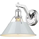 Golden Lighting 3306-1W CH-DB Orwell - 1 Light Wall Sconce-9.63 Inches Tall and 10 Inches Wide, Finish Color: Chrome, Shade C