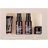 MIZON Snail Line Set, Korean Snail Skincare Essentials Set, Mini Sized Snail Foam Cleanser, Toner, Essence, and All in One Facial Cream to Improve Skin Tone, Fine Wrinkles, Smooth, Moisturize.