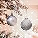 Valery Madelyn 24ct 60mm Frozen Winter Silver White Shatterproof Christmas Ball Ornaments Decoration, Themed with Tree Skirt(Not Included)