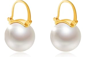 KESAPLAN Pearl Earrings for Women 14K Gold Plated Hypoallergenic Pearl Earrings 5A Cubic Zirconia Dangle Earrings Elegant Jewelry