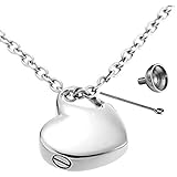 火葬灰のためのネックレスペンダント ステンレス鋼の香水瓶小箱記念ペンダント 防水火葬ジュエリー