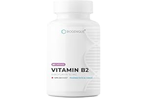 Biogenique Vitamin B2 Riboflavin 5'-phosphate 50 mg - 60 Capsules | Energy, Vision & Skin Support | High Potency B2 supplemen