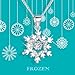 ANEWISH Fine Jewelry Necklace for Women Cubic Zirconia Snowflakes Sterling Silver Pendant for Girl Lady Bride