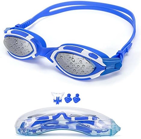 Swim Goggles, HendGo Adult Clear Swimming Goggles Anti Fog UV Protection Triathlon Swim Goggles for Men Women Youth