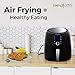 Simple Living Products XL Digital Air Fryer, 7 Custom Presets, 2 Hour Keep Warm and Memory Control Function, Airfryer Recipe Cookbook, Black High Gloss Finish with 5.8 Quart Capacity, 1800 Watts