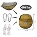 G4Free Portable Foldable Camping Hammock Net Hammock Tent 400 lbs Outdoor Indoor Backyard Hiking Backingpacking Tree Hammocks (110x50 inch)(Camel)