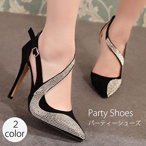 Amazon Co Jp ノーブランド品 結婚式 パーティーシューズ レディース パンプス ハイヒール ポインテッドトゥ 37 ブラック 服 ファッション小物