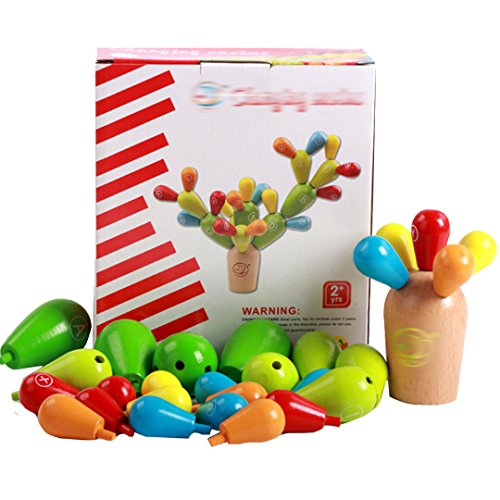Kennedy children wooden balancing cactus inserted remov…