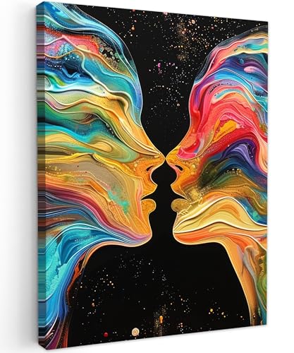 MuchoWow© Leinwand Deko Schlafzimmer Aesthetic Leinwandbilder Wohnzimmer