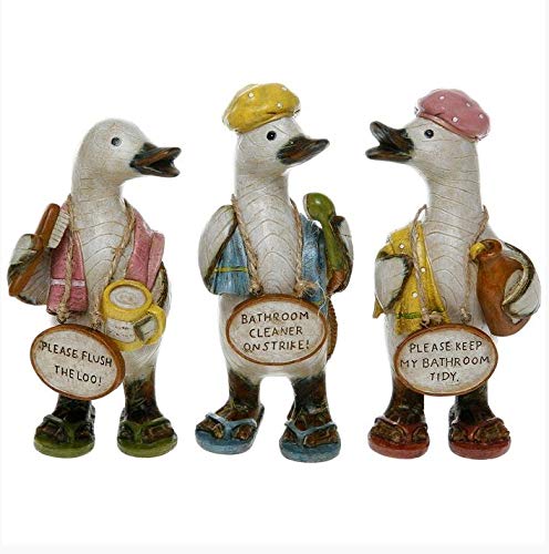 Complete Set of Davids Bathroom Message Ducks - Small - Set of 3
